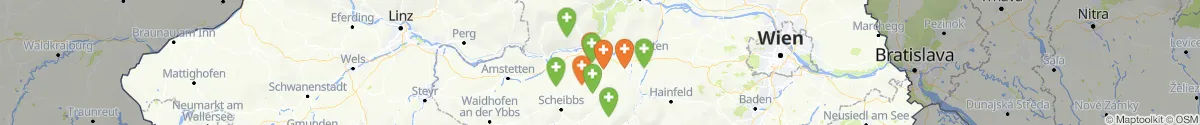 Kartenansicht für Apotheken-Notdienste in der Nähe von Schollach (Melk, Niederösterreich)